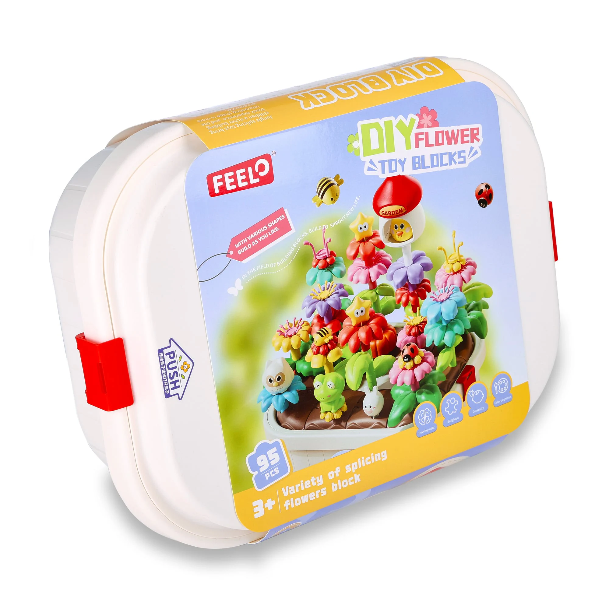 Ольга Дитячий конструктор FEELO TOYS Сонячні квіточки, 95 деталей, від 3 років (FL3100) photo