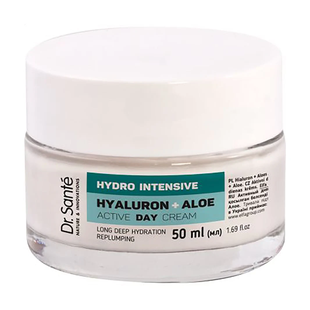 Діана Активный дневной крем для лица Dr. Sante Hydro Intensive Hyaluron + Aloe Active Day Cream, 50 мл photo