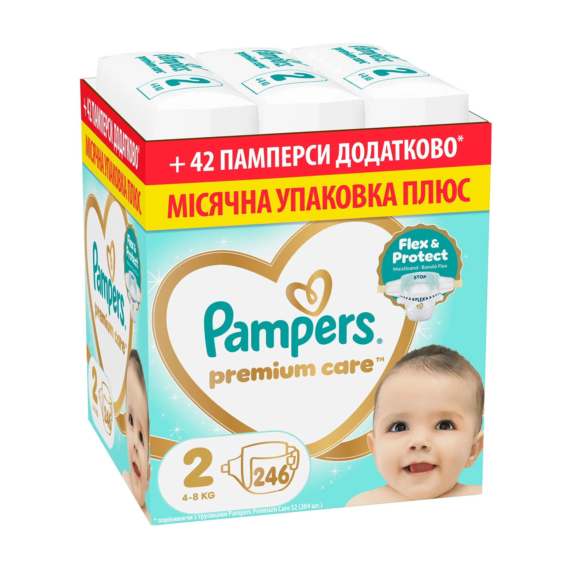 Тетяна С. Подгузники Pampers Premium Care размер 2 (4-8 кг), 246 шт photo