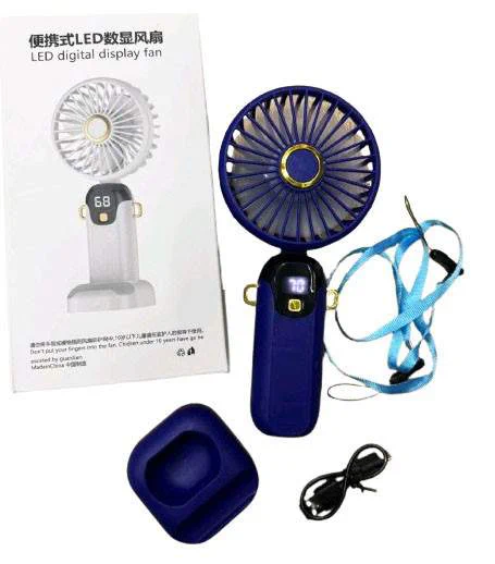 Світлана С. Ручной портативный вентилятор Led Digital Display Fan на аккумуляторе с ручкой подставкой мини вентилятор USB (2085941) photo