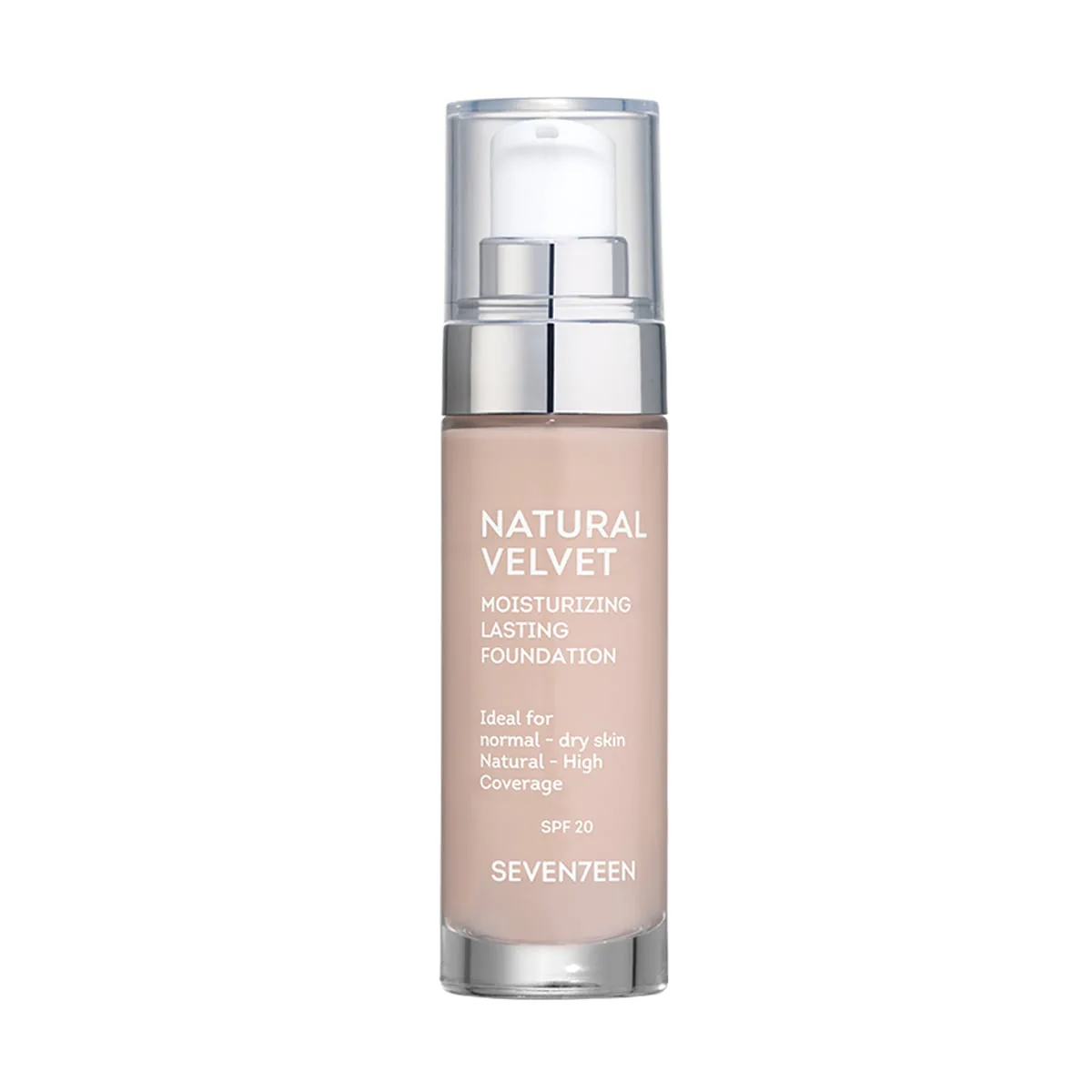 Анна М. Стійкий тональний крем Seventeen Natural Velvet Long Lasting Matte Foundation SPF 20, 30 мл photo