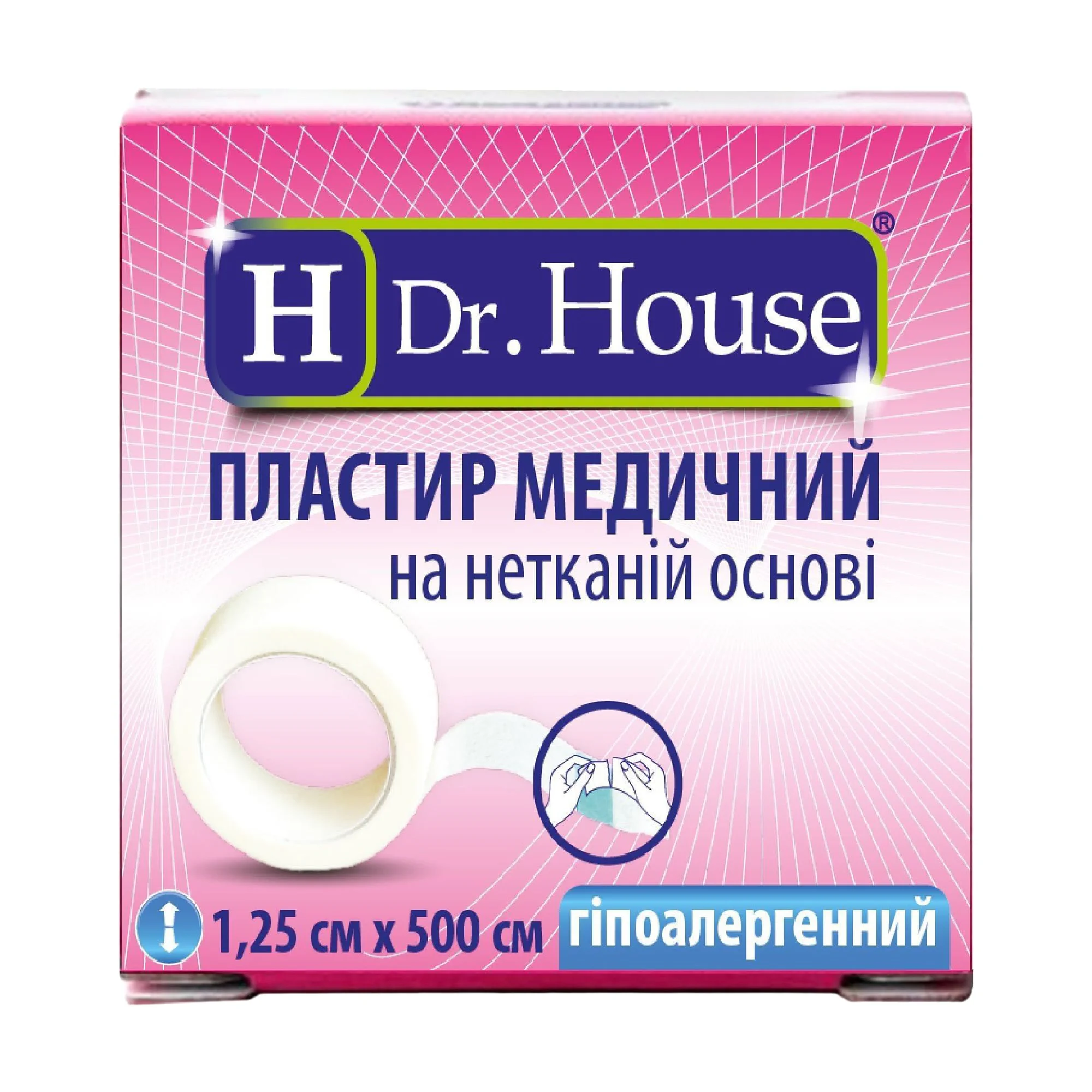 Вікторія К. Пластырь Dr. House на нетканой основе, в картонной упаковке, 1.25*500 см, 1 шт photo