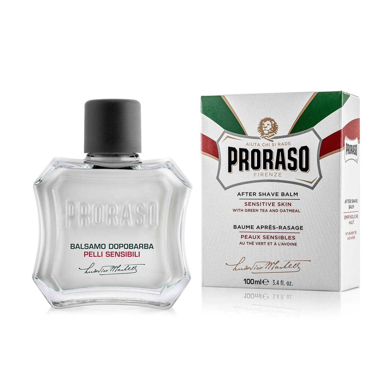 Лілія Бальзам после бритья Proraso After Shave Balm Sensitive Skin для чувствительной кожи с экстрактом зеленого чая и овса photo