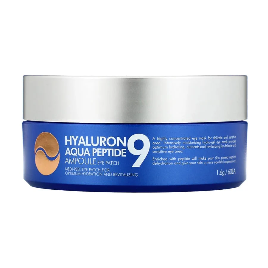 Ольга Гидрогелевые патчи для кожи вокруг глаз Medi-Peel Hyaluron Aqua Peptide 9 Ampoule Eye Patch для глубокого увлажнения, с пептидами, 60 шт photo