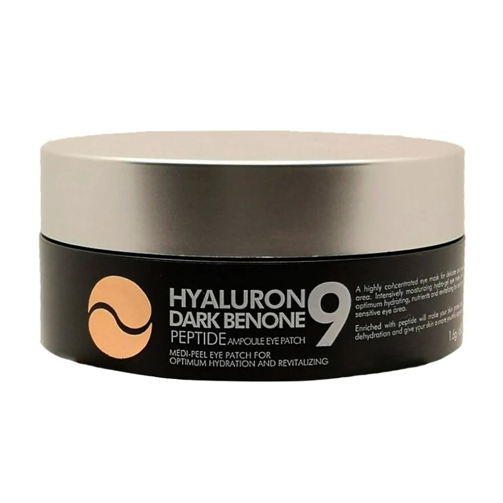Олена Гидрогелевые патчи для глаз Medi-Peel Hyaluron Dark Benone Peptide 9 Ampoule Eye Patch от темных кругов, с пептидами, 60 шт photo