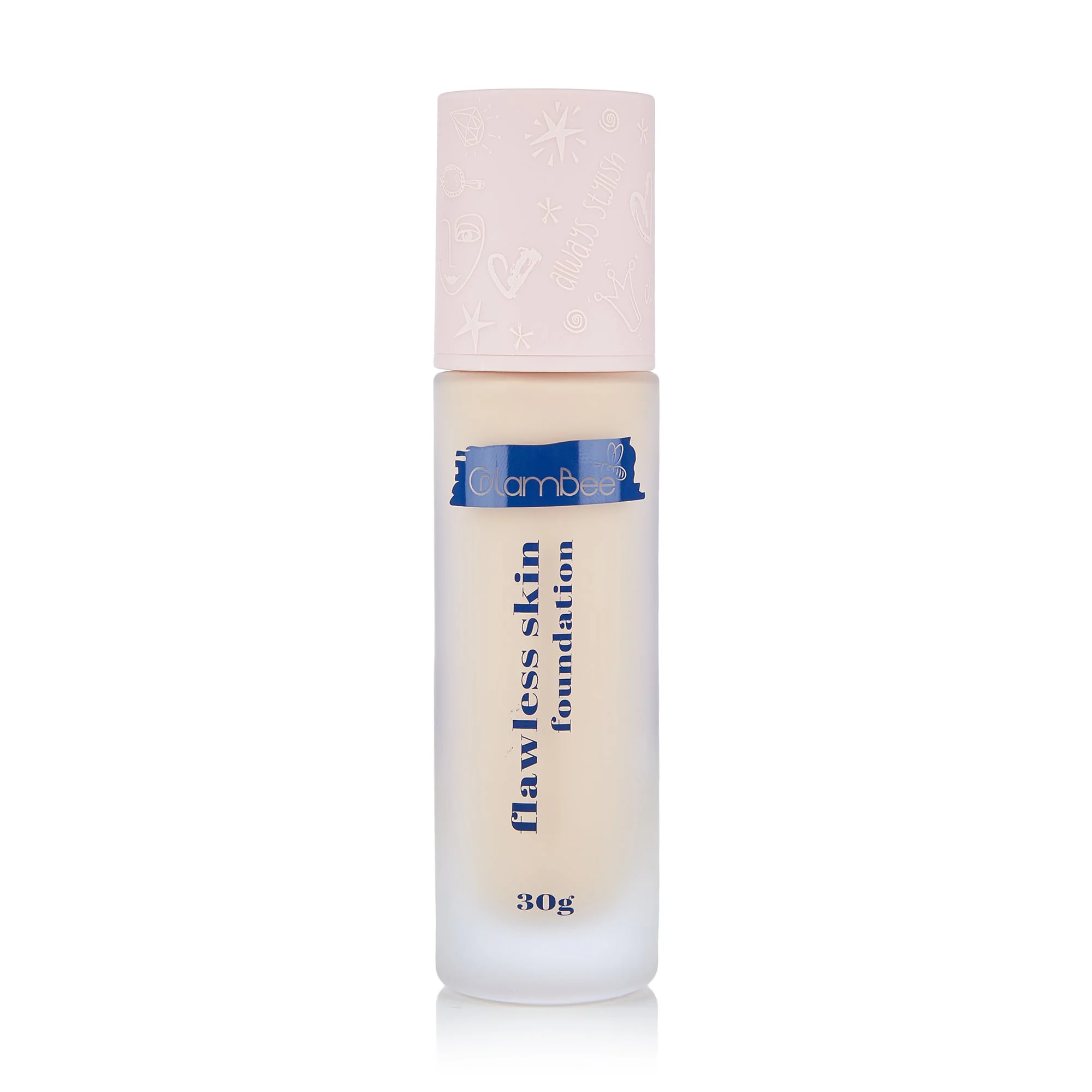 абвгд Тональна основа для обличчя GlamBee Flawless Skin Foundation 101 Light Beige, 30 г photo