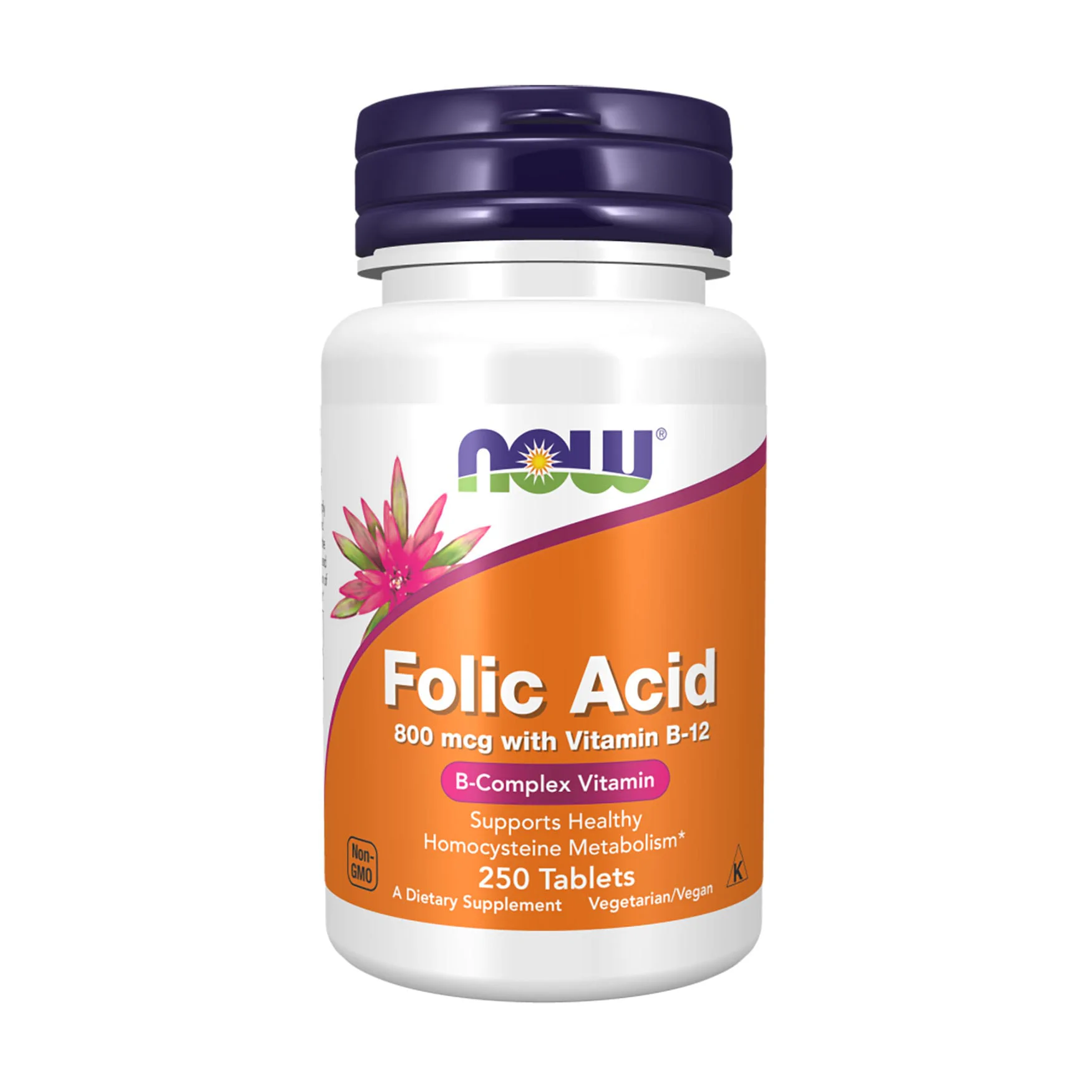 Виктория К. Фолієва кислота NOW foods Folic Acid 800 мкг, 250 таблеток photo