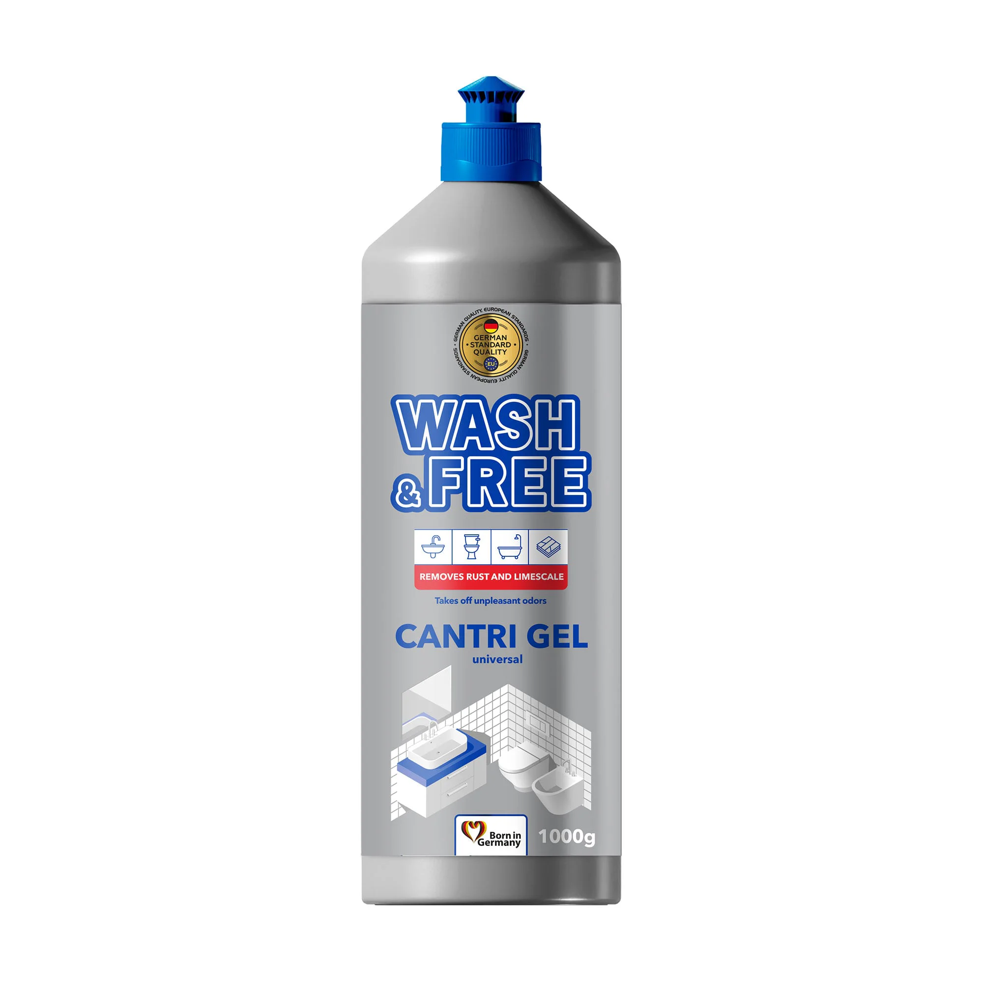 Ирина Универсальное чистящее средство Wash & Free Das Sanitary Сантри гель, 1 кг photo