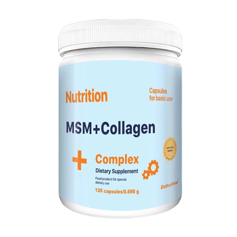 Оксана К. Хондропротектор МСМ + коллаген AB PRO EntherMeal Nutrition MSM + Collagen Complex, 120 капсул photo