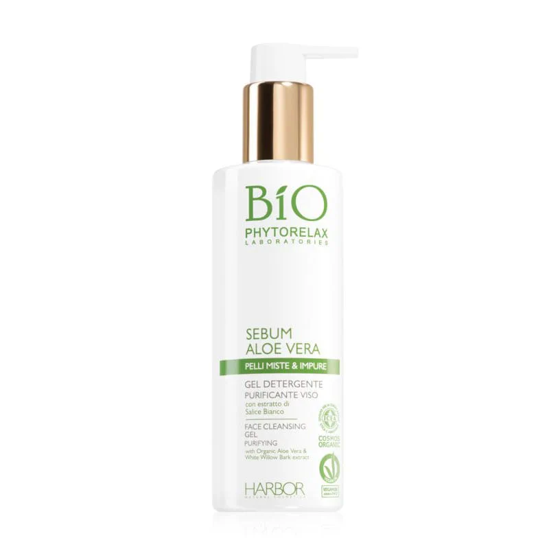 Вікторія М. Гель для умывания Phytorelax Laboratories Bio Sebum Aloe Vera Face Cleansing Gel Purifying, 200 мл photo