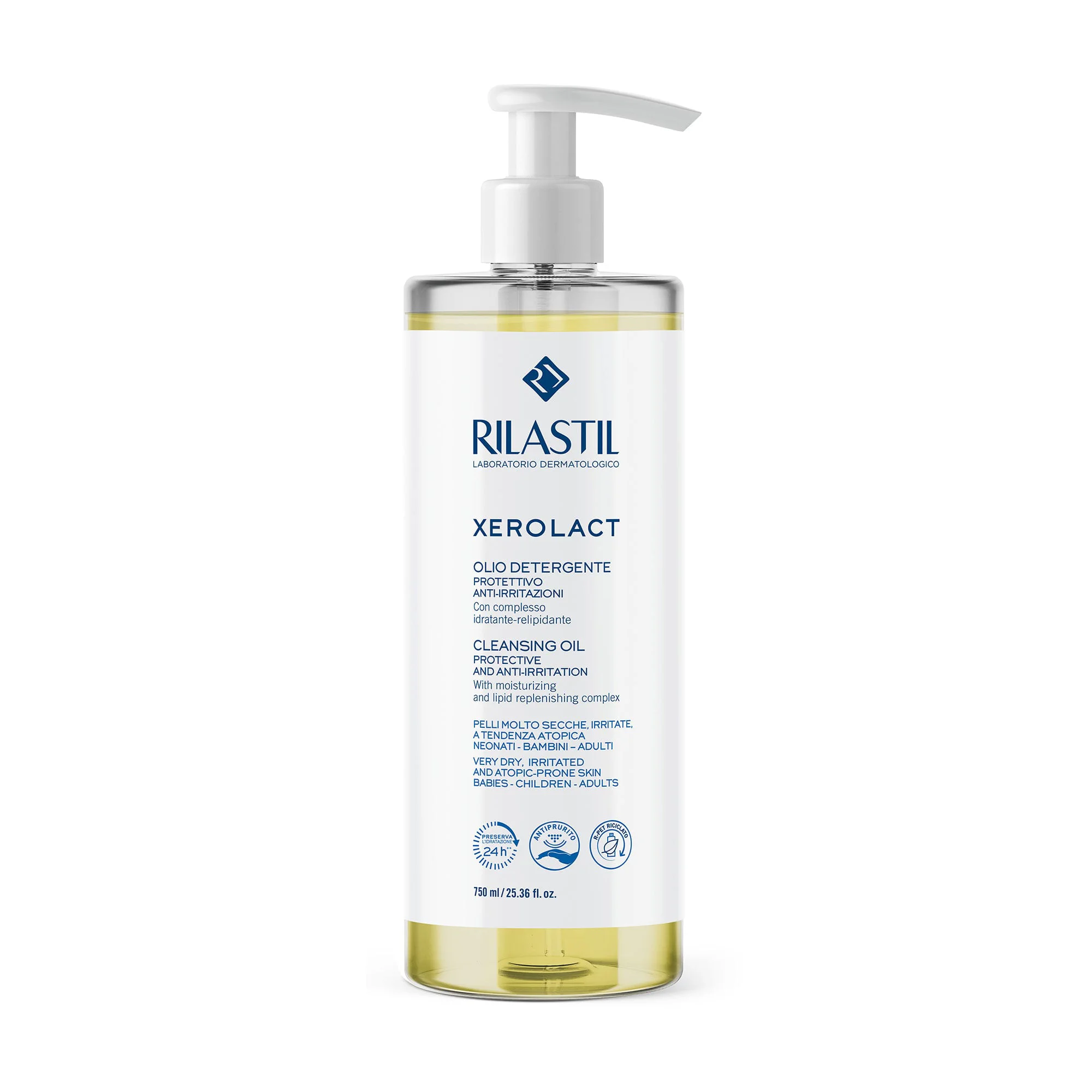 Елена З. Очищающее масло для лица и тела Rilastil Xerolact Cleansing Oil для очень сухой, склонной к раздражению и атопии кожи photo