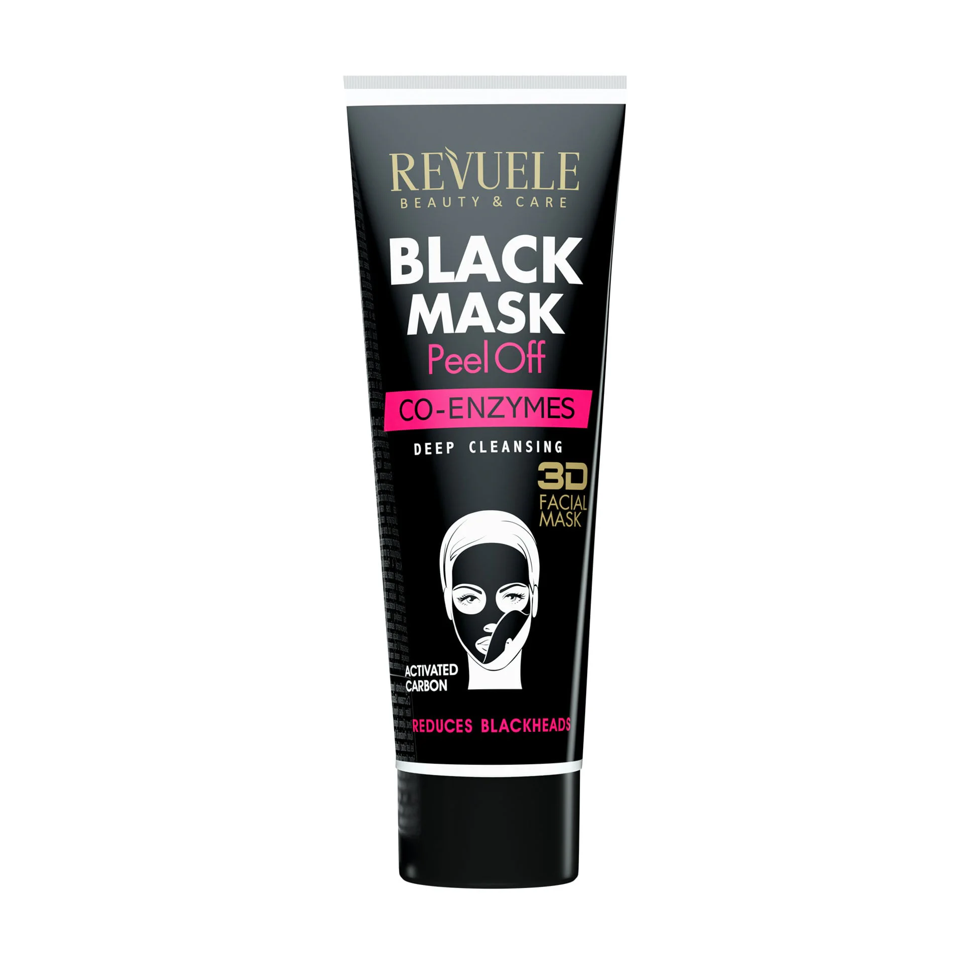 Светлана К. Чорна маска-плівка для обличчя Revuele Black Mask Peel Off Co-Enzymes з коензимами, 80 мл photo
