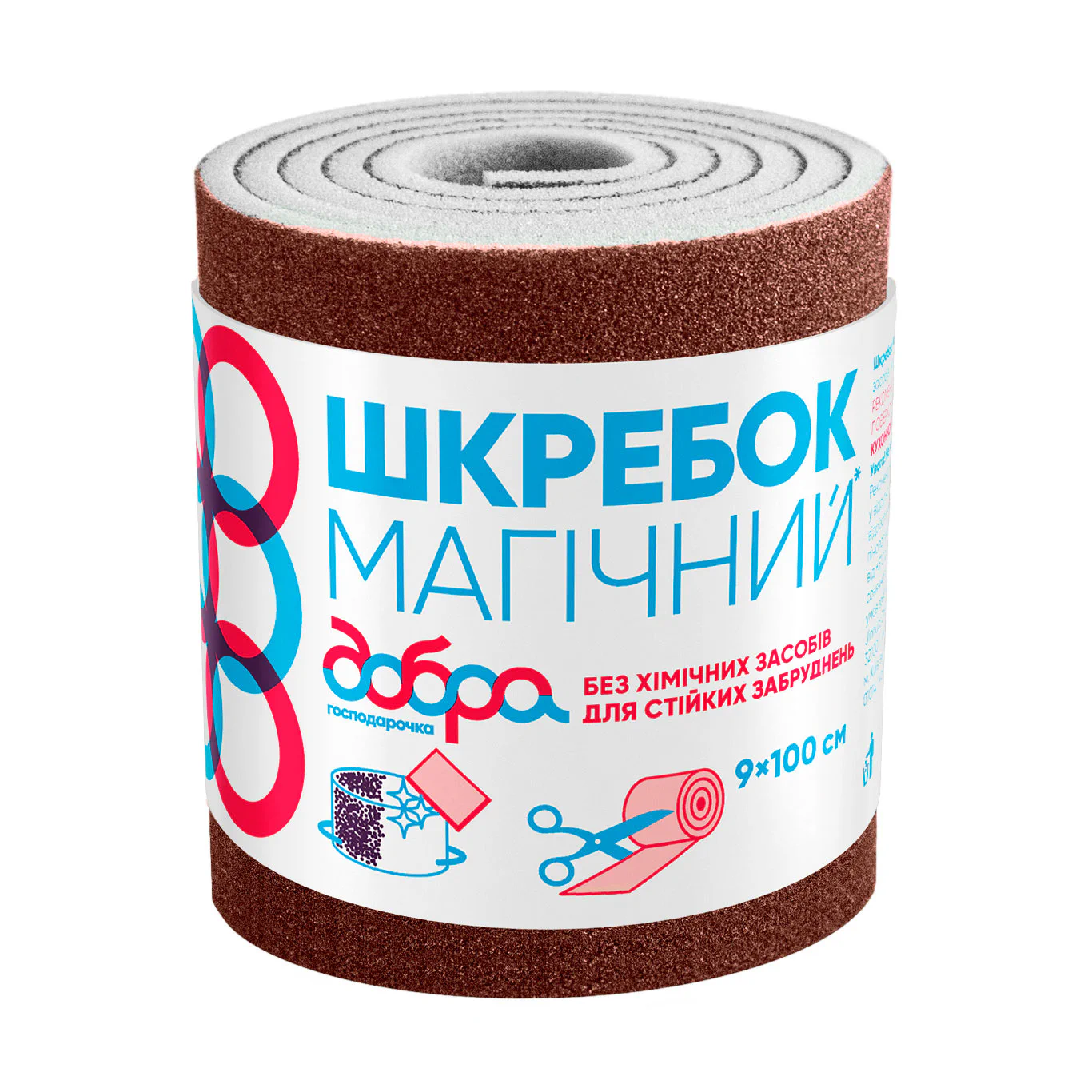 Вікторія Шкребок для стійких забруднень Добра господарочка Магічний, 9*100 см photo