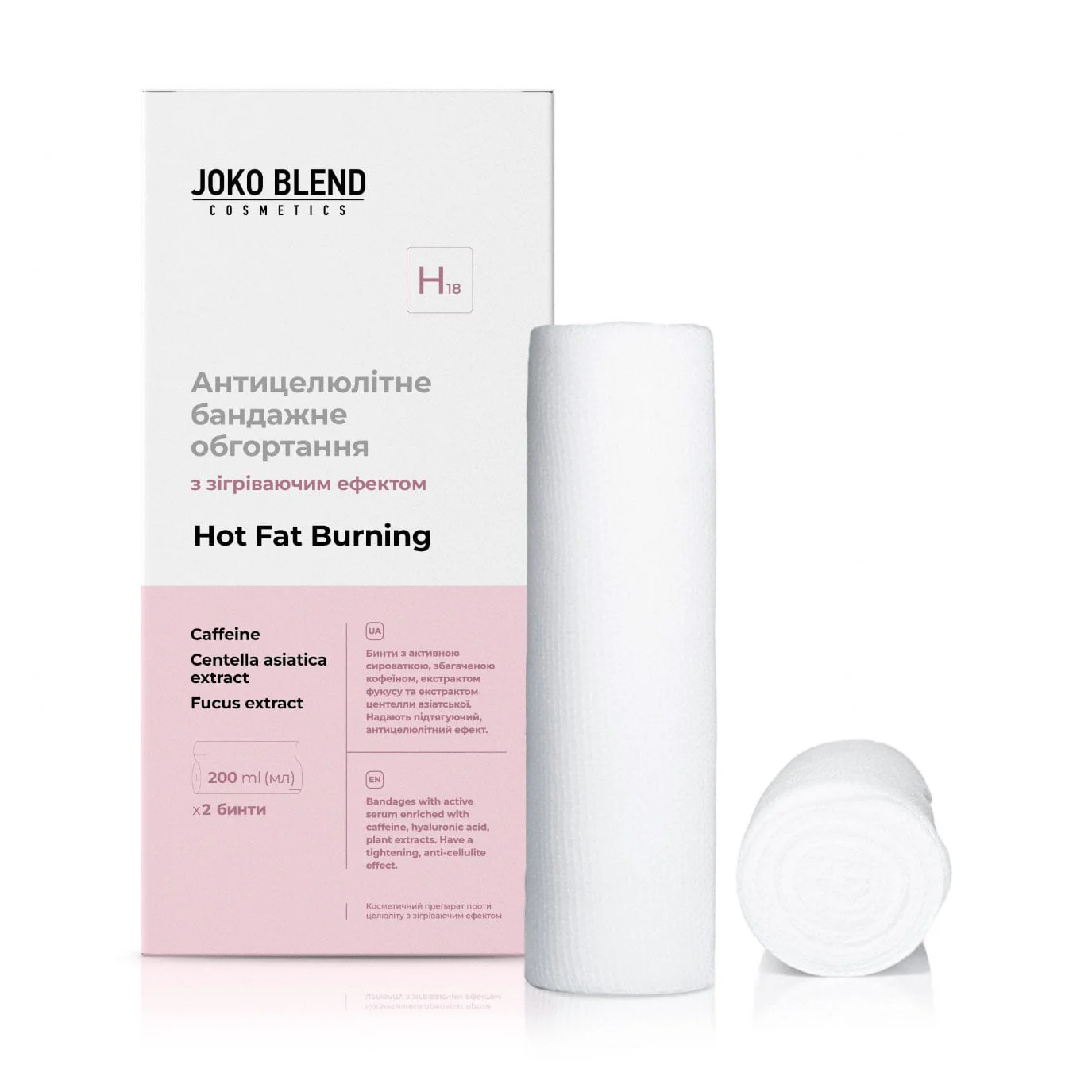 Валерія А. Антицелюлітне бандажне обгортання Joko Blend Hot Fat Burning з зігрівальним ефектом, 2*200 мл photo