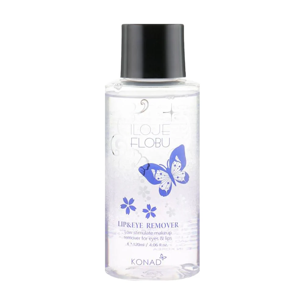 Олена Средство для снятия макияжа с глаз и губ Konad Iloje Flobu Lip & Eye Cleaner, 120 мл photo