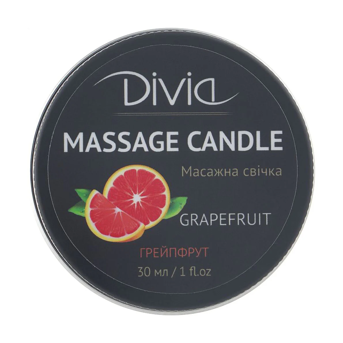 Оля П. Свеча массажная Divia Massage Candle 05 Грейпфрут, 30 мл photo