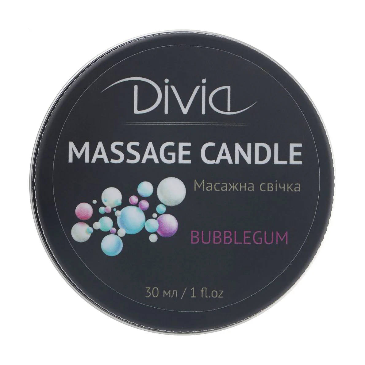 Ілона В. Свеча массажная Divia Massage Candle 12 Bubblegum, 30 мл photo