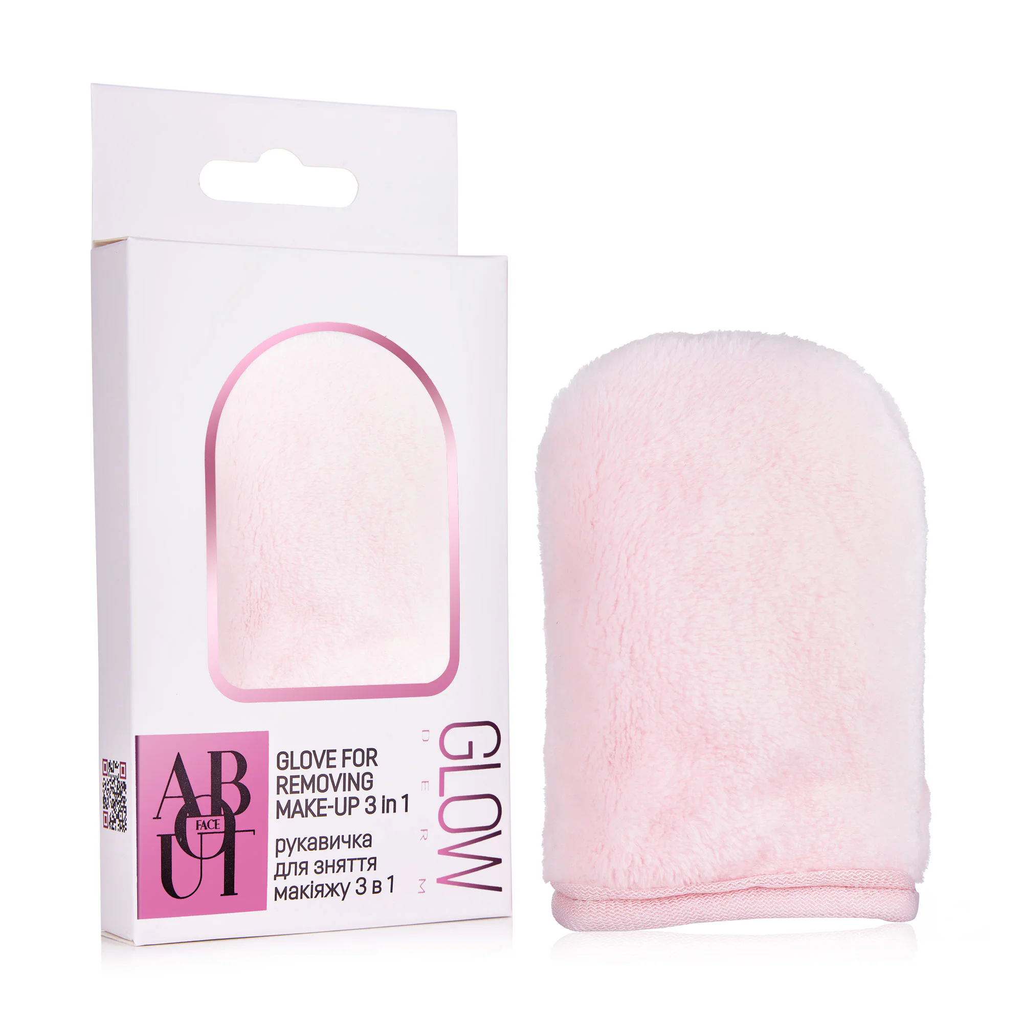 Олександра Рукавичка для зняття макіяжу з обличчя 3 в 1 ABOUT face Glove For Removing Make-Up 3 in 1, 1 шт photo
