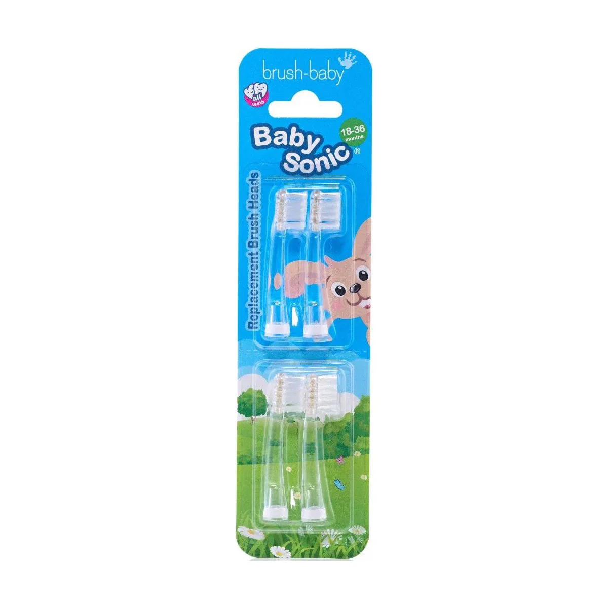 Ярославна Г. Насадки к детской электрической зубной щетке Brush-Baby BabySonic Replacement Brush Heads для 1.5-3 лет, 4 шт photo