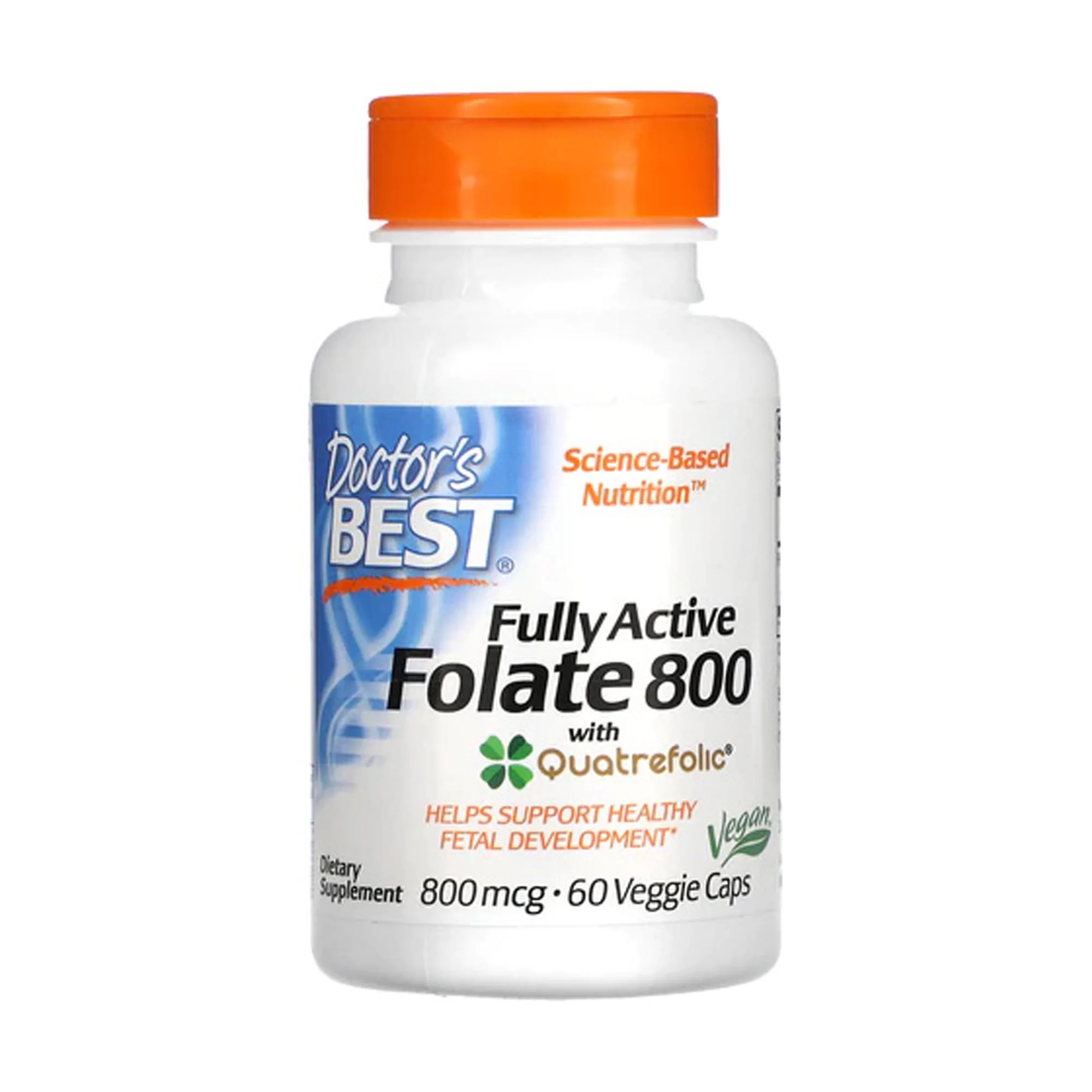 Наталія К. Полностью активный фолат Doctor's Best Fully Active Folate 800 мкг, 60 веганских капсул photo