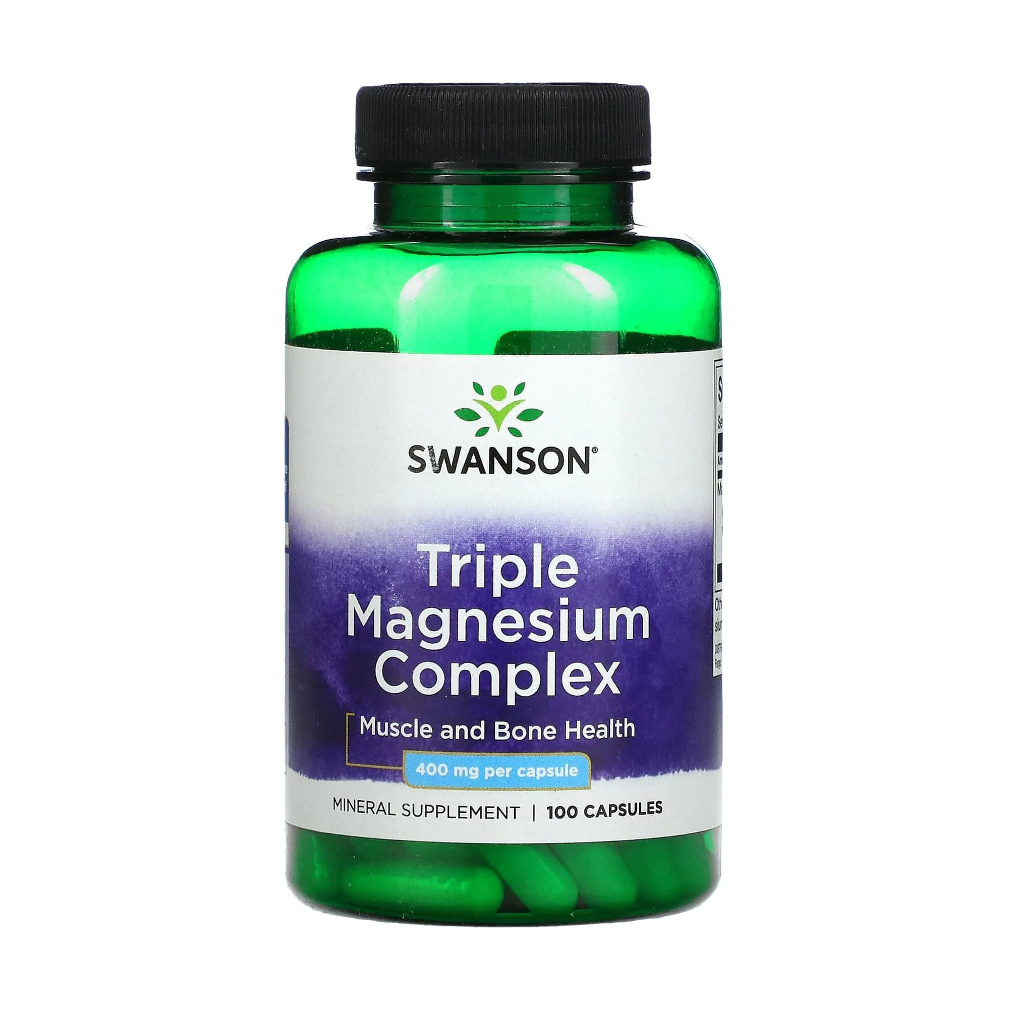 Даря Тройной комплекс магния Swanson Triple Magnesium Complex 400 мг, в капсулах photo