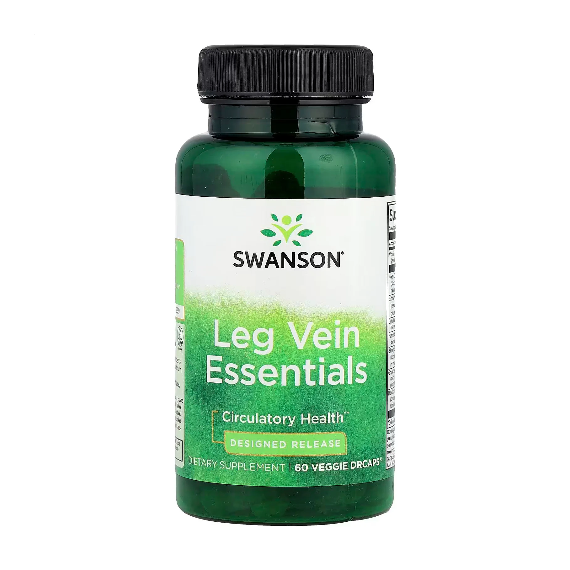 Маргарита Уцінка! Противарикозний комплекс Swanson Leg Vein Essentials Delayed-Release, 60 вегетаріанських капсул photo