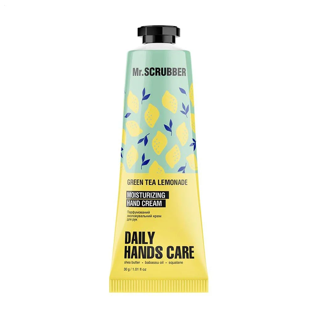 Марія А. Парфумований зволожувальний крем для рук Mr.Scrubber Daily Hands Care Green Tea Lemonade, 30 г photo