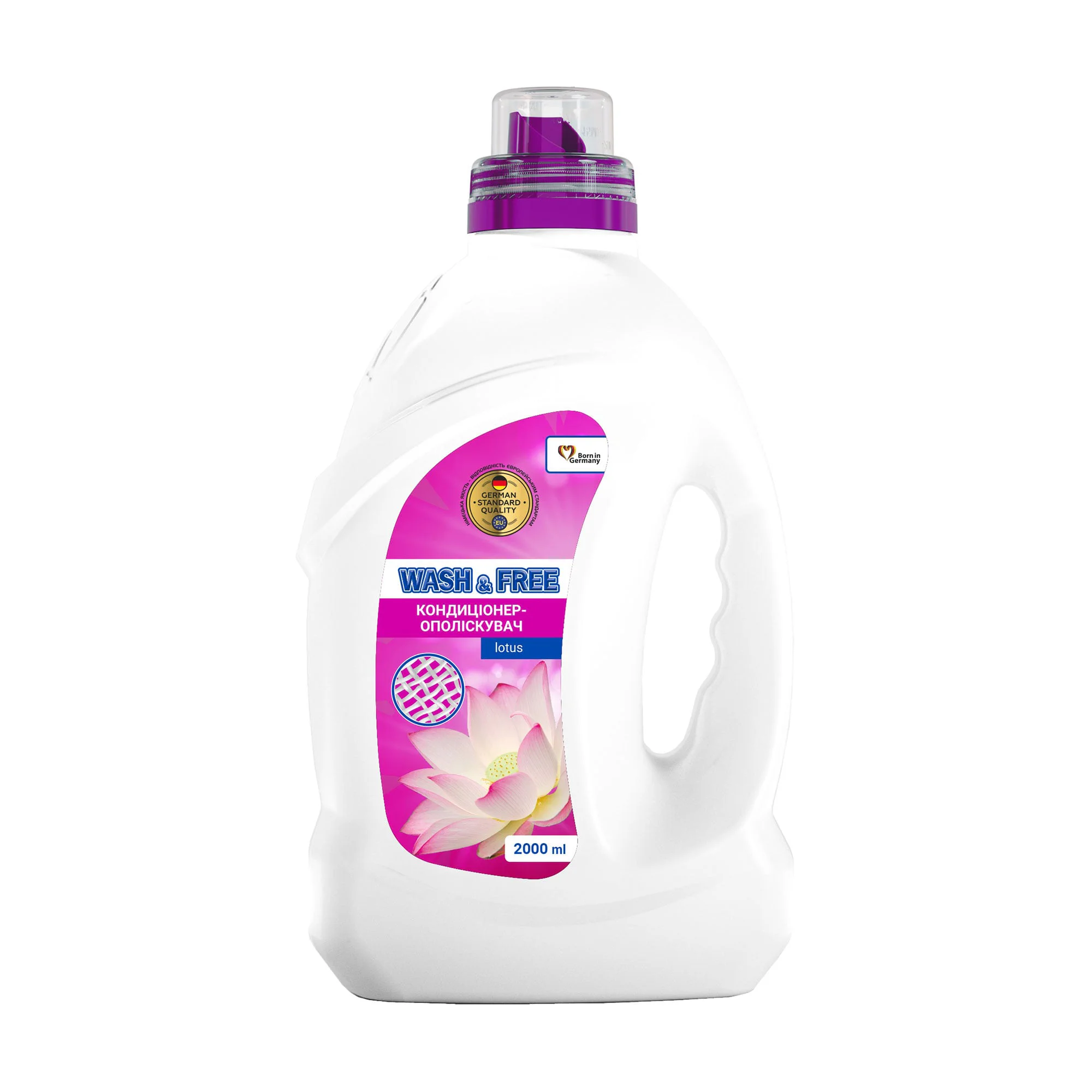 Алина Концентрований пом'якшувач для тканин Wash & Free Лотос, 2 л photo