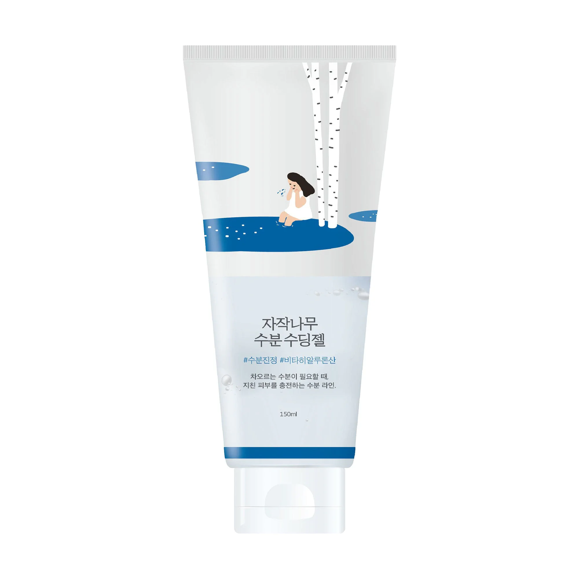 Анютка С. Заспокійливий гель для обличчя та тіла Round Lab Birch Juice Moisturizing Soothing Gel з березовим соком, 150 мл photo