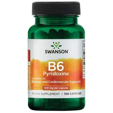 Пірідоксин Swanson Vitamin B6 Pyridoxine 100 mg 100 Caps (1028053)