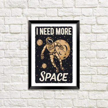 Постер в рамке I need more space 15x21 см, A5 (MT5_ART010_BL) (1264715)