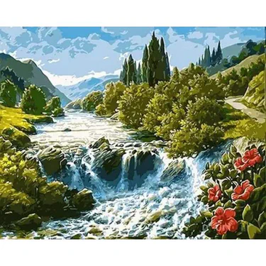 Алмазна мозаїка Красивий водоспад 40х50 см ColorArt  SP081 (1423732)