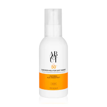 Сонцезахисне молочко для безпечної засмаги ABOUT sun Sunscreen Milk, SPF 50+, 150 мл