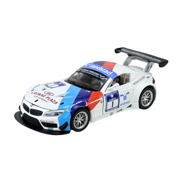 Автомодель Автопром BMW Z4 GT3, 1:32, в коробке, со светом и звуком, белая, от 3 лет, 14.5*6.5*4 см (68349C)