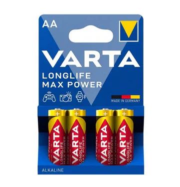 Батарейка лужна AA/LR6 (бл-4шт) VARTA Longlife Max Power (1752853)