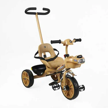 Детский велосипед 3-х колесный BestTrike BS 619 фара музыкальная 2 корзины. Beige (170361) (1763853)