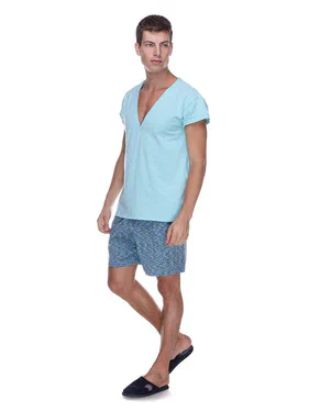 Піжама чоловіча Homewear MAD 19533 бавовняна для дому та сну M Turquoise (3700465519363) (1878053)