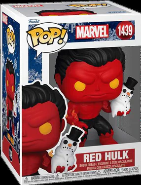 Фигурка Красный Халк со снеговиком — Funko Pop! MARVEL: HOLIDAY — RED HULK WITH SNOWMAN #1439 (1985341)