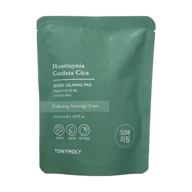 Тонер-пады для лица Tony Moly Houttuynia Cordata Cica Quick Calming Pad Refill, 50 шт