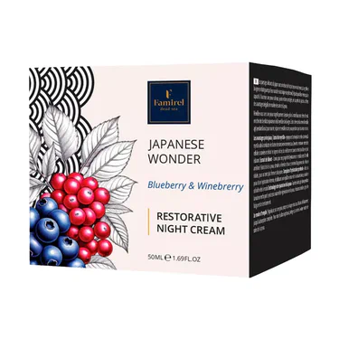 Відновлювальний нічний крем для обличчя Famirel Wonder World Japanese Wonder Blueberry & Winebrerry Restorative Night Cream, 50 мл