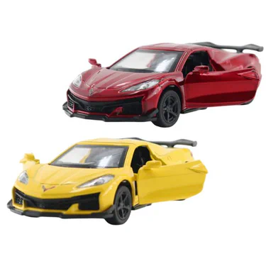 Автомодель – Chevrolet Corvette C8 Z06 2024 (жовтий, червоний) (2105553)