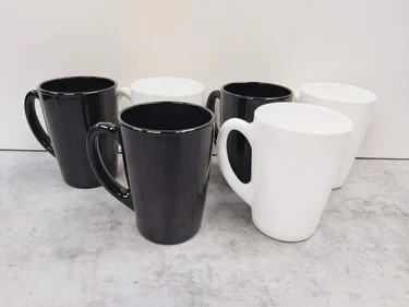 Набір кухлів 320 мл New morning Black White 6 шт Luminarc P8858/Q0156 (2142353)