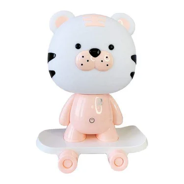 Нічник дитячий «Тигр на скейті» MGZ-1408(Pink) мережевий, живлення від USB (2156953)