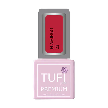Уцінка! Гель-лак для нігтів Tufi profi Premium Flamingo 23 Томатний, 8 мл