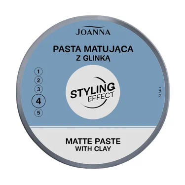 Моделирующая паста для волос Joanna Styling Effect Strong Hold And Matt Finish Paste With Clay матирующая, 100 г