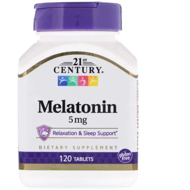 Мелатонін для сну 21st Century Melatonin 5 mg 120 Tabs CEN-27087 (865053)