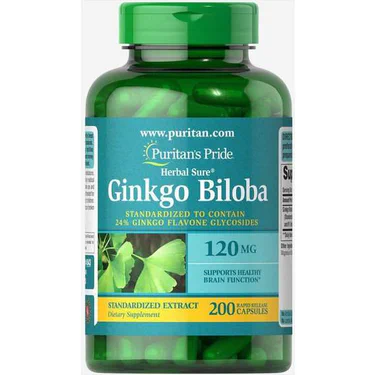 Гінкго Білоба Puritan's Pride Ginkgo Biloba Standardized Extract 120 mg 200 Caps (866280)
