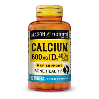 Вітамінно-мінеральний комплекс Mason Natural Calcium 600 mg Plus Vitamin D3 60 Tabs (867553)