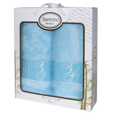 Набір рушників Gursan Bamboo Royal Blue (50x90+70x140) ПВХ (908053)