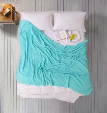 Простирадло Iris Home махрове Aruba blue 190x220 (930385)